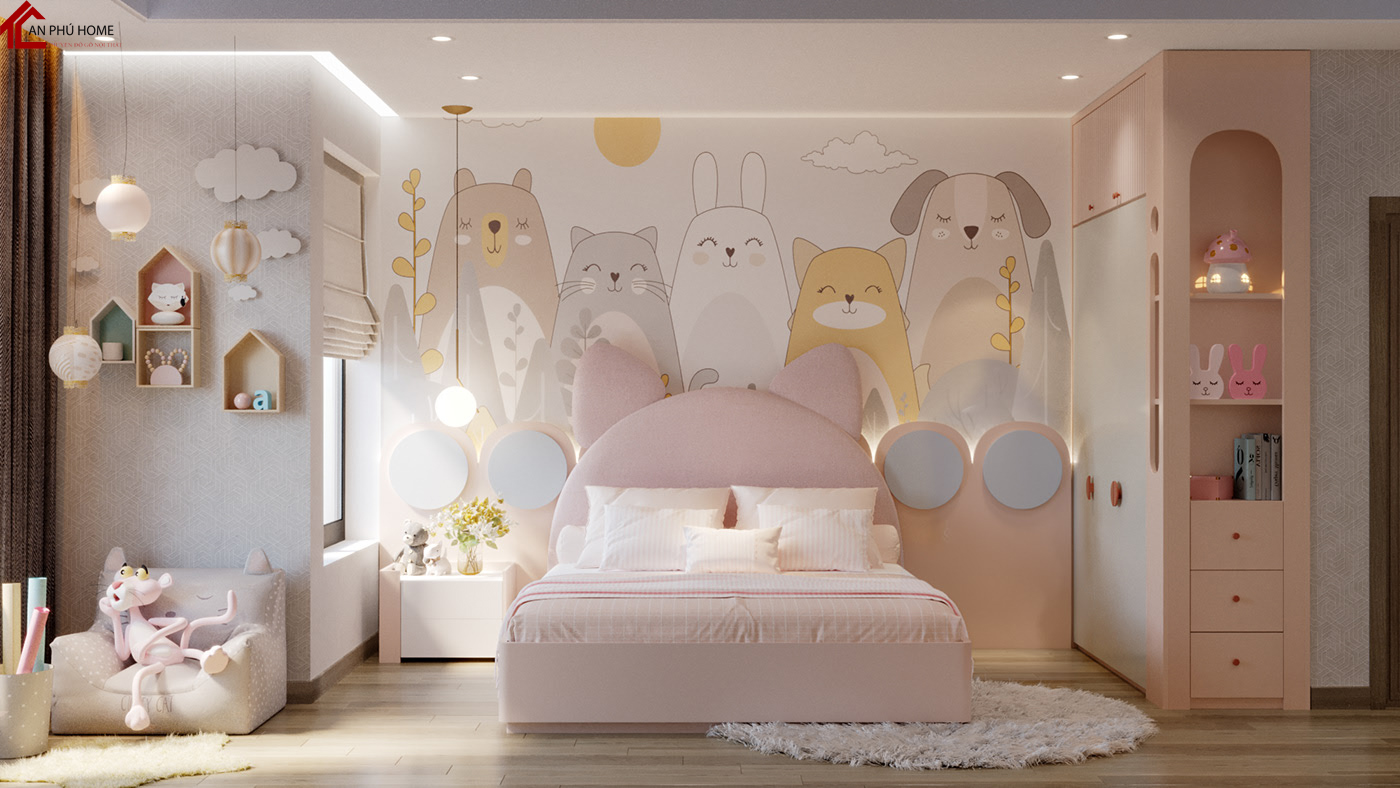 thiết kế phòng ngủ bé gái đẹp